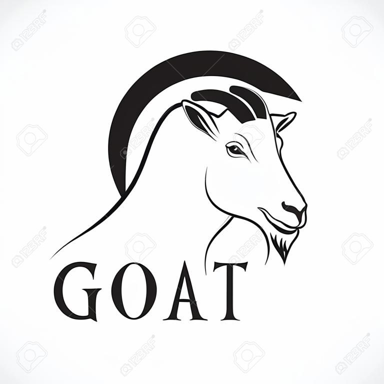 Vector of a goat design on a white background. Wild Animals.