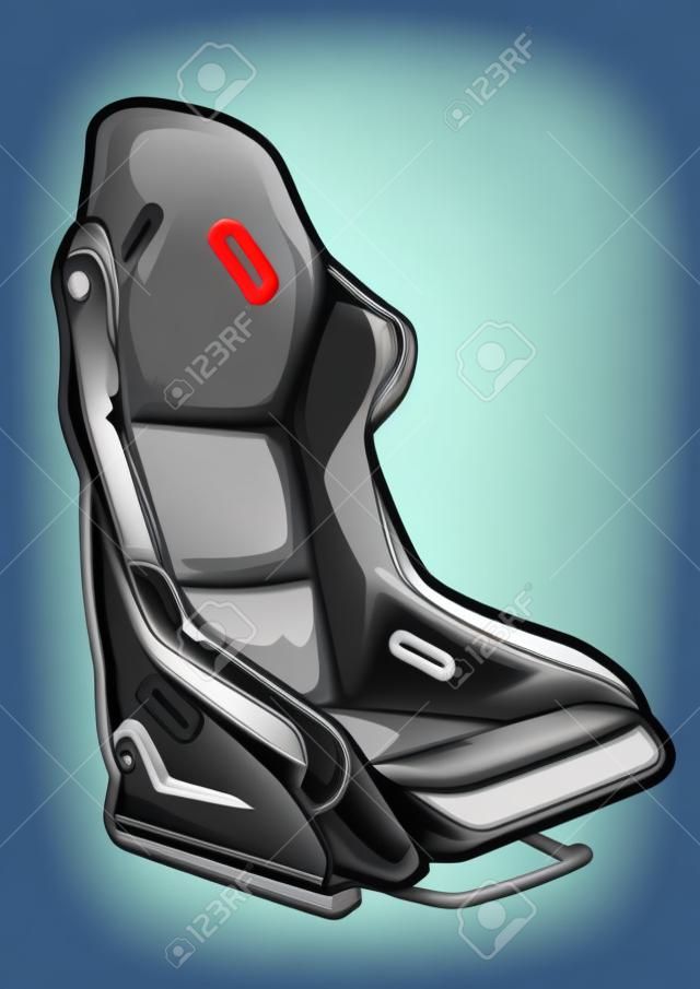 racing car seat vector illustration