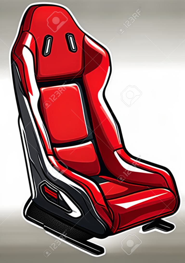 ilustración vectorial asiento de coche de carreras
