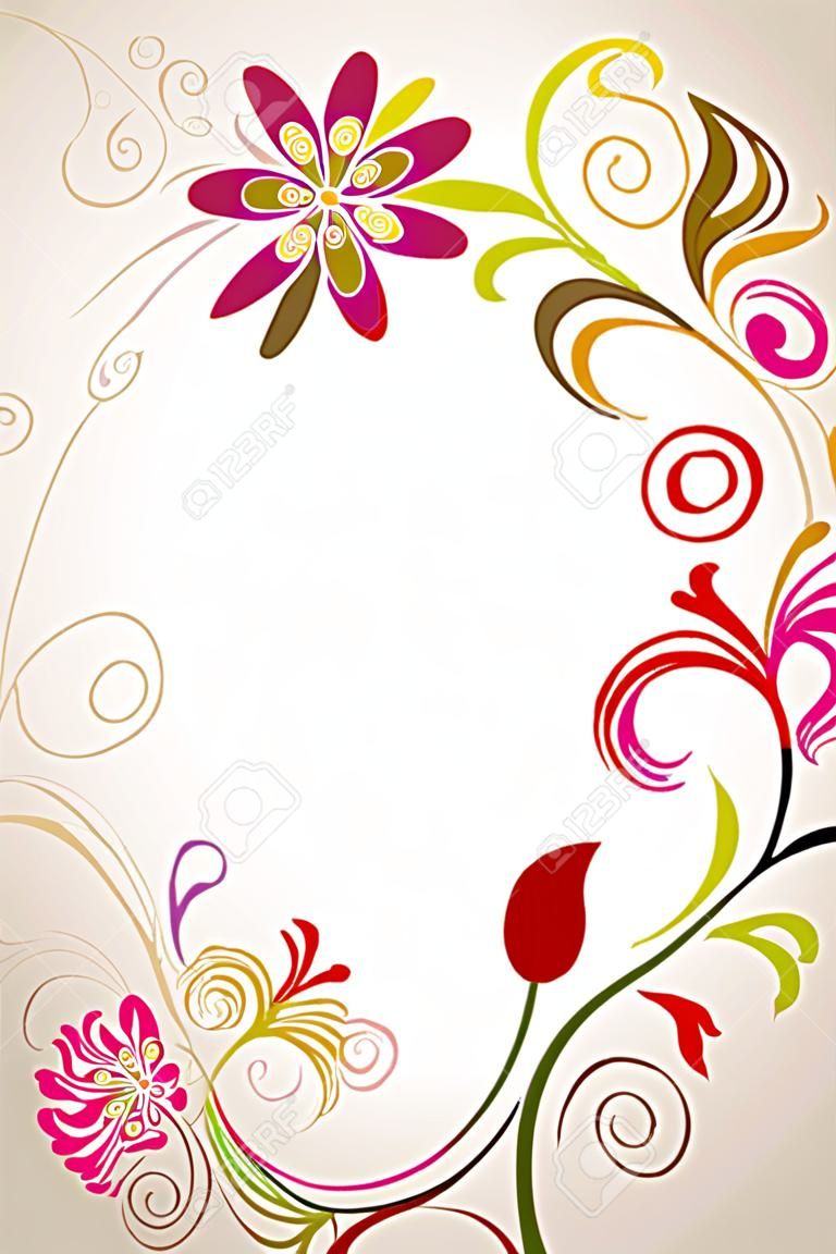 Abstract floral card. Illustration .