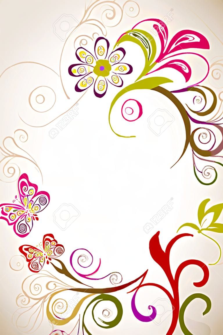 Abstract floral card. Illustration .