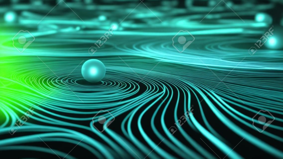 Abstract technology big data concept. Motion graphic for abstract data center, data flow. Transferring of big data and storage of block chain, server,  hi-speed internet. 3D Rendering.