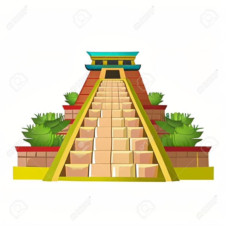 Piramide Maya. Illustrazione di vettore per i giochi.