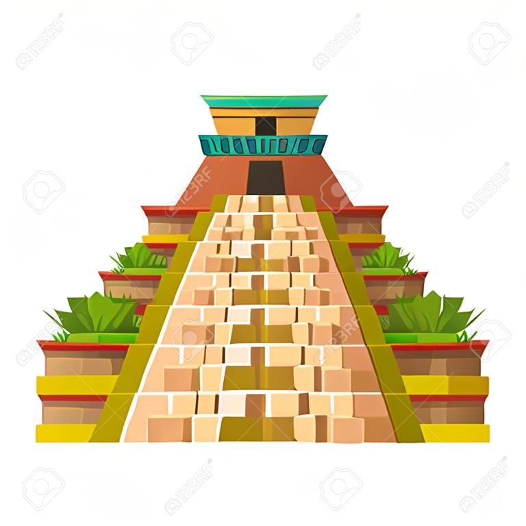 Piramide Maya. Illustrazione di vettore per i giochi.