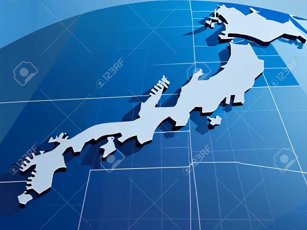 vetor de rede de mapa de japão