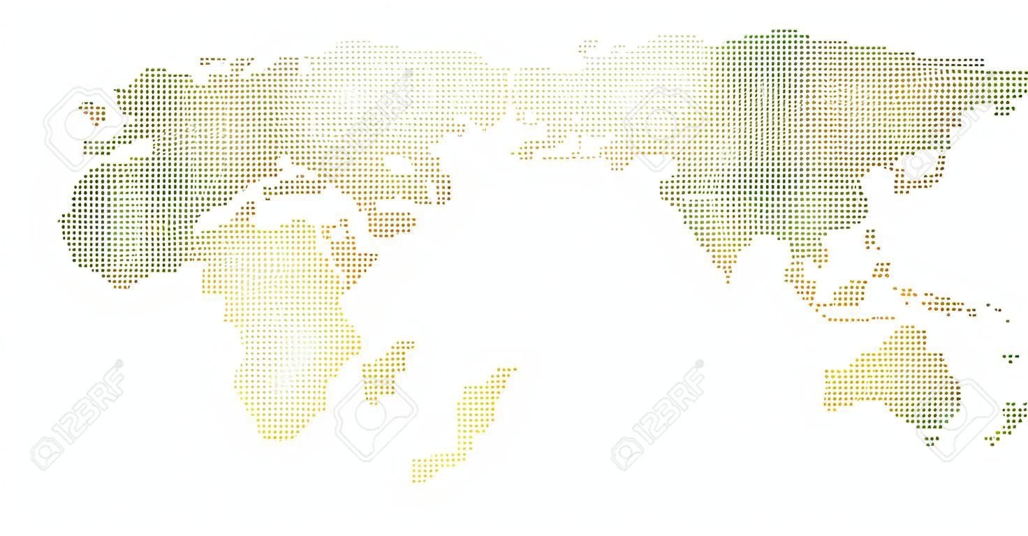 Mapa świata z kropek Vector