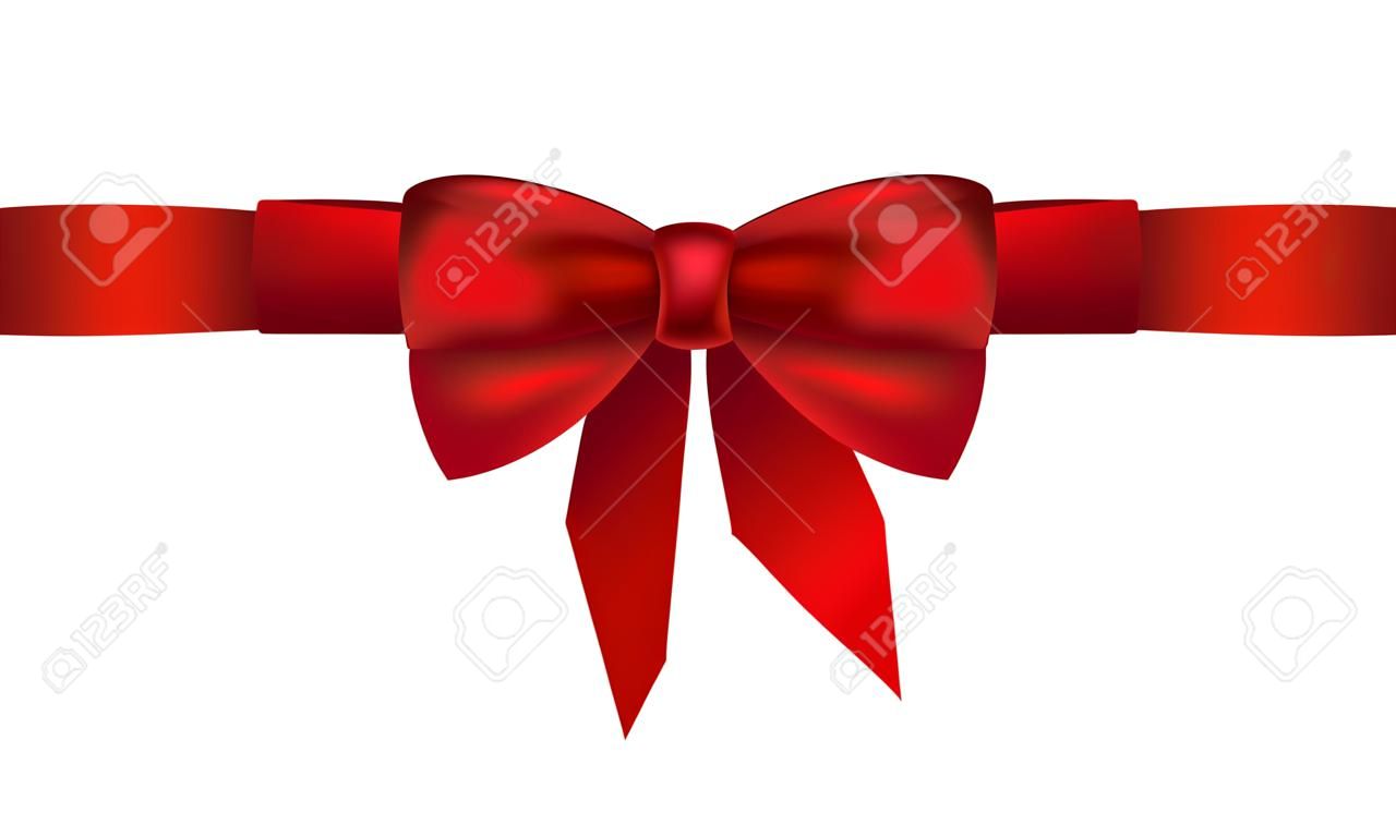 Vector illustration of red bow