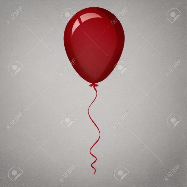 illustrazione del palloncino rosso con nastro
