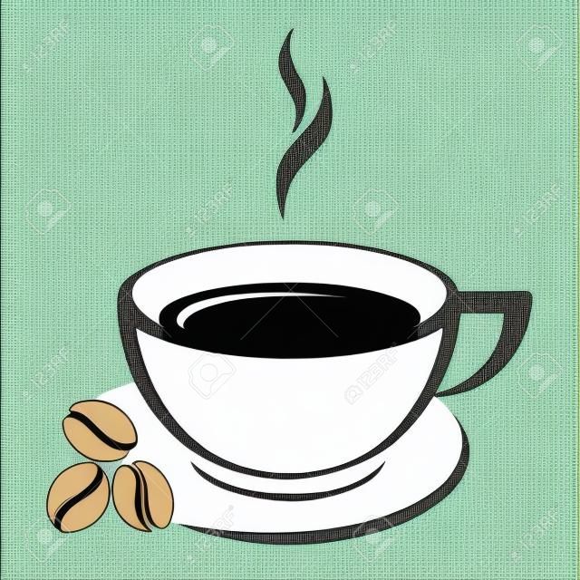 Icona vettoriale di tazza di caffè