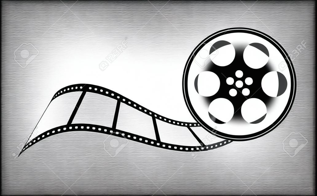 Old Film Tape With Film Stripe Over White Background. Vector Royalty Free  SVG, Cliparts, Vectors, and Stock Illustration. Image 11549291.
