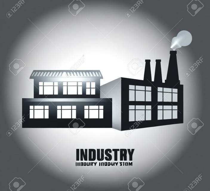 Industrie ontwerp over grijze achtergrond, vector illustratie