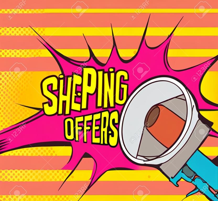 Shopping special offers design, vector illustration eps 10.