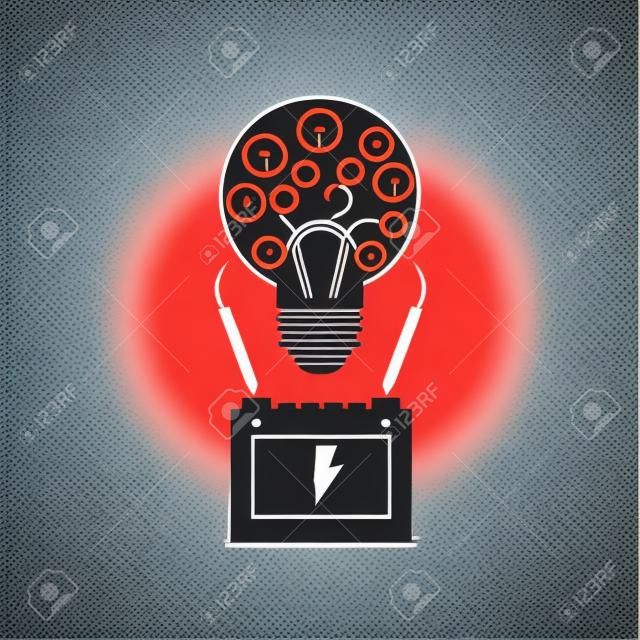 Ikona zasilania energii elektrycznej, ilustracji wektorowych eps10