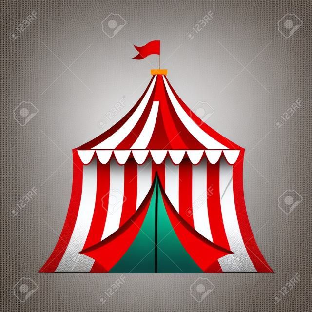 tenda de circo isolado ícone vector ilustração design