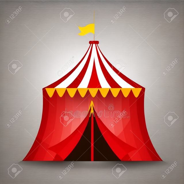 马戏团帐篷独立图标矢量插画设计