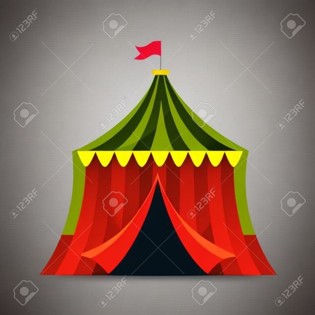 circus tent isolated icon vector illustration design