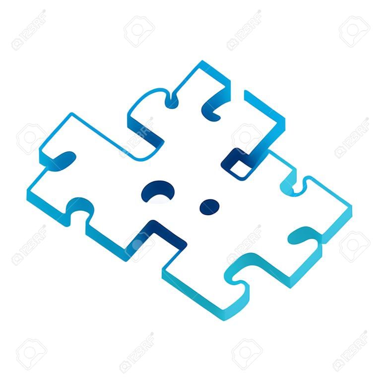 business puzzle jigsaw strategy innovation vector illustration