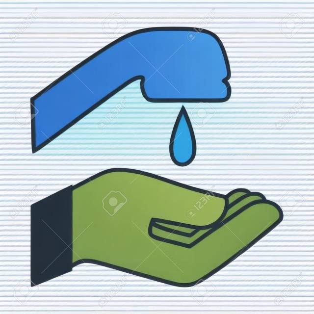 hand wassen geïsoleerde pictogram vector illustratie ontwerp