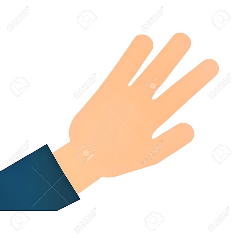 progettazione commovente dell'illustrazione di vettore dell'icona commovente della mano