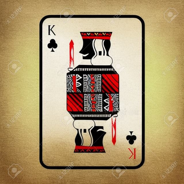 poker king of club playing card vector illustration