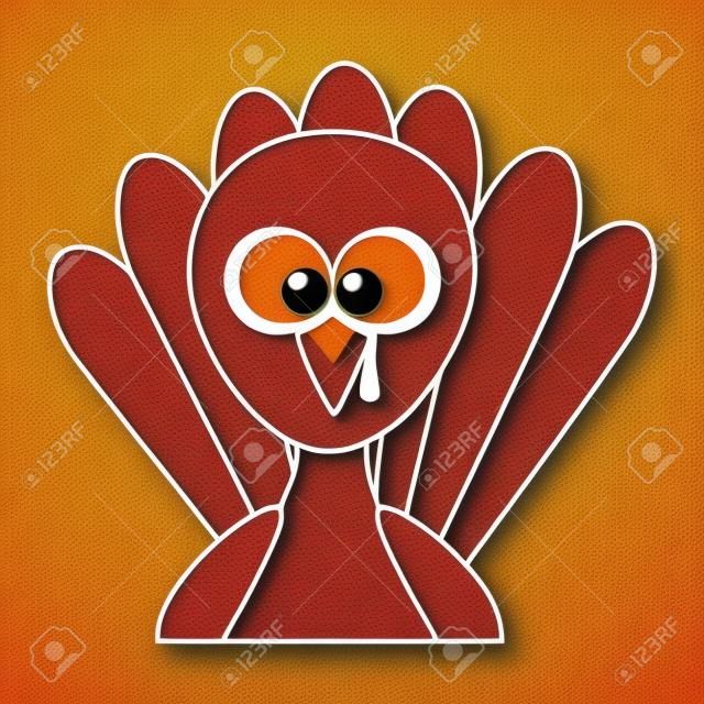 Ação de Graças Turquia personagem ícone ilustração design