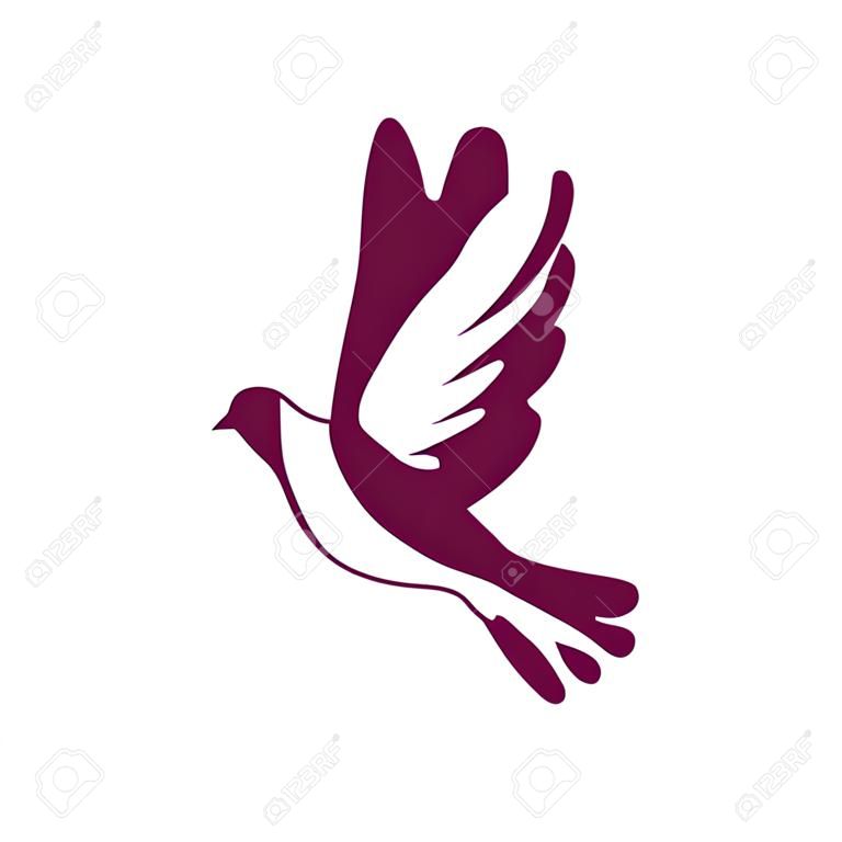 Dove flying isolated icon vector illustration design.
