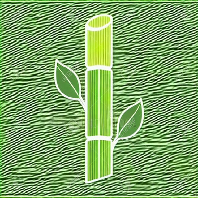 Rysunek ilustracji wektorowych odnawialnych zasobów trzciny cukrowej biopaliwa