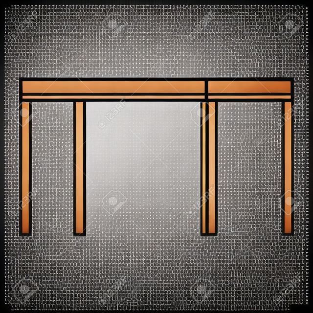 테이블 나무 절연 아이콘 벡터 일러스트 디자인