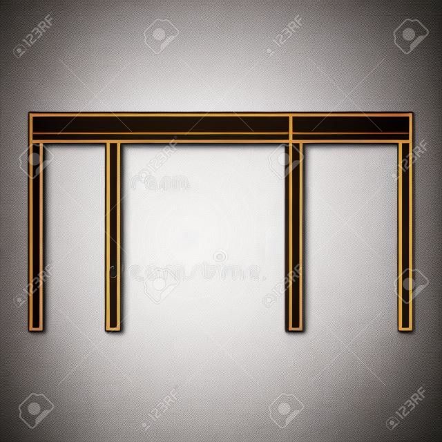 테이블 나무 절연 아이콘 벡터 일러스트 디자인