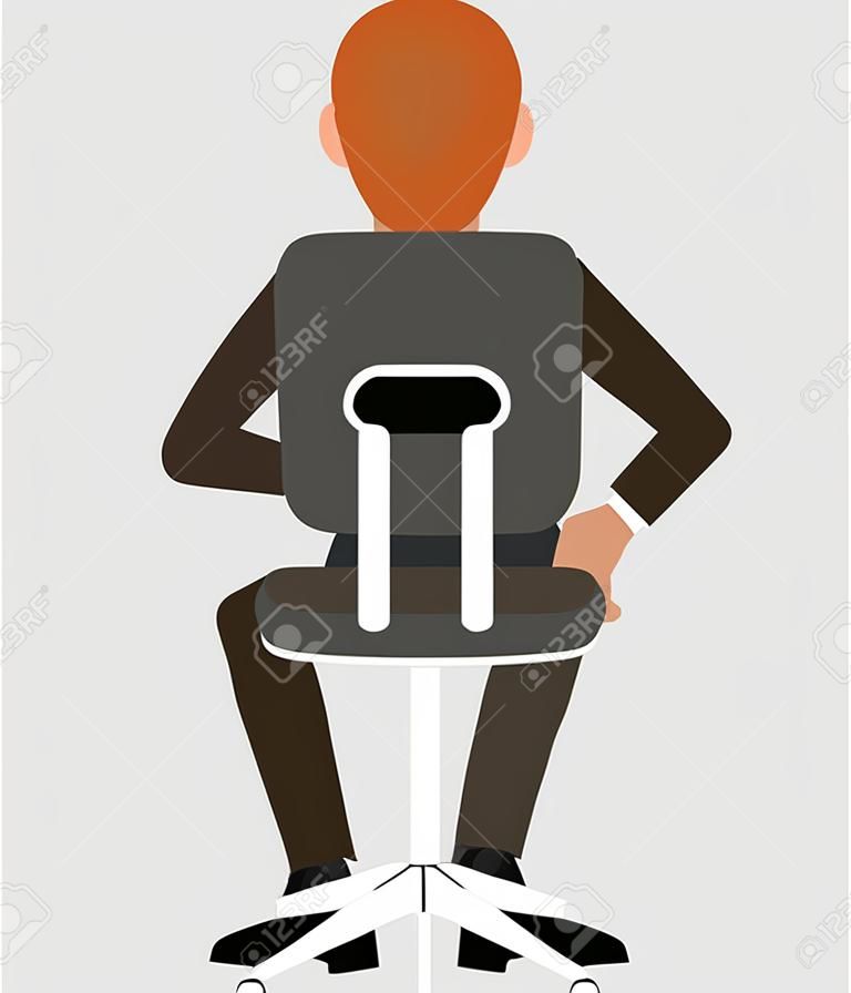 homme d & # 39; affaires élégant avec conception d & # 39; illustration vectorielle chaise bureau