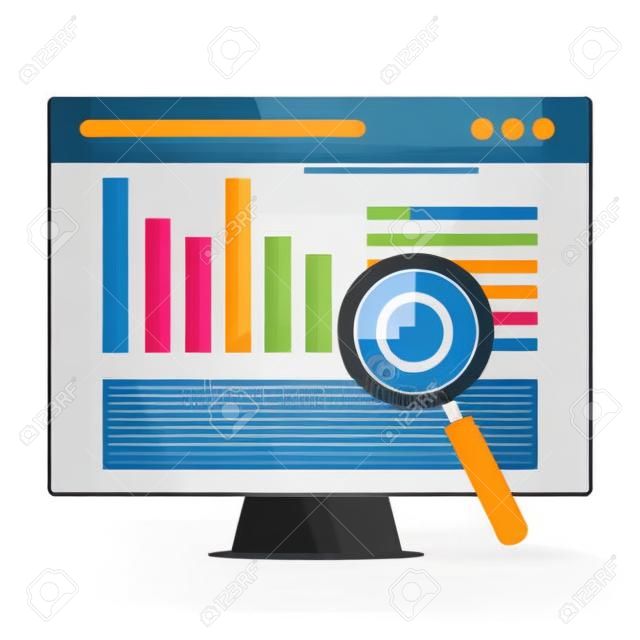 website analysis search engine optimization vector illustration