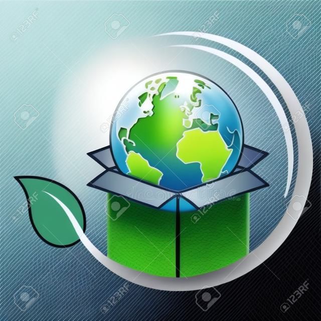 Ilustracja wektorowa godło światowego środowiska przyjaznego dla środowiska