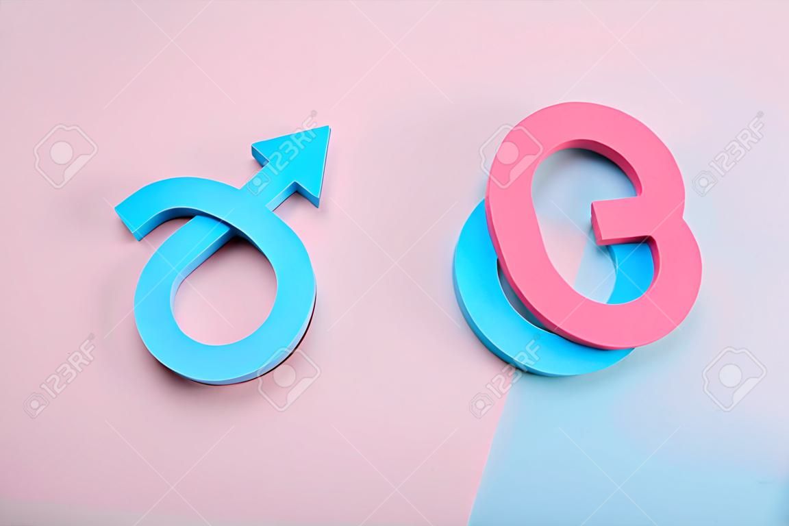 男性と女性の性別徴候