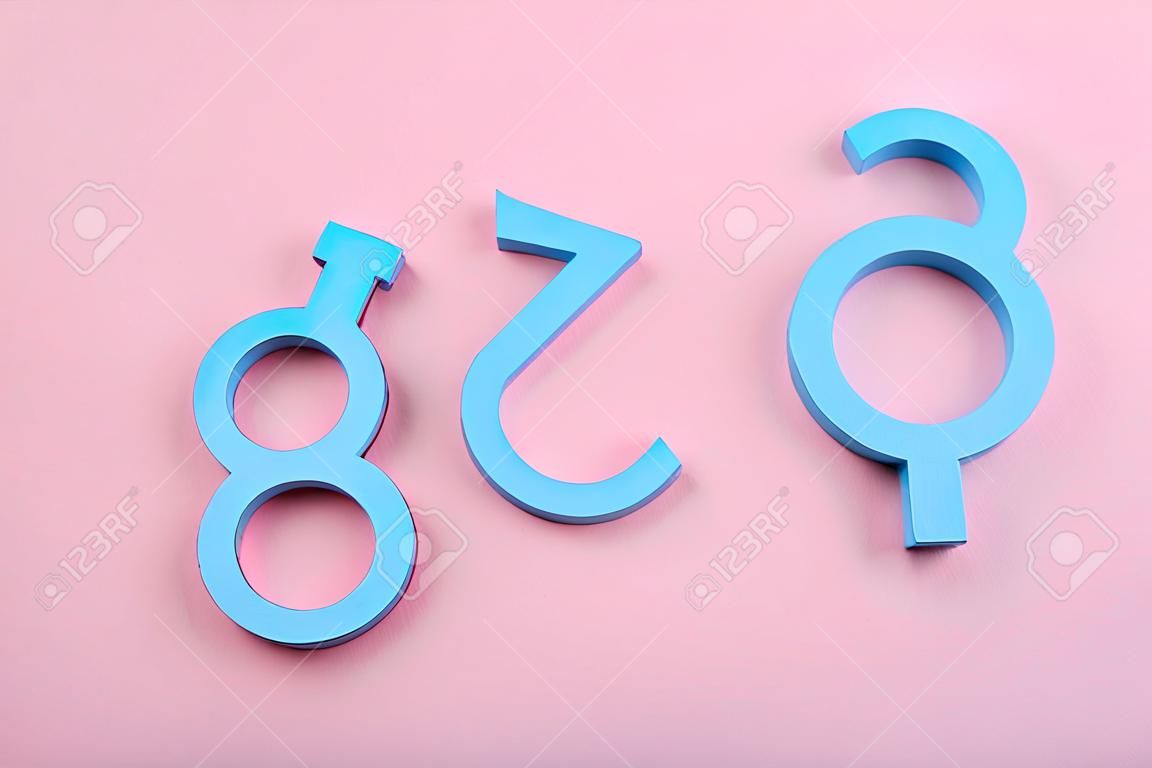 남성과 여성의 성별 표시