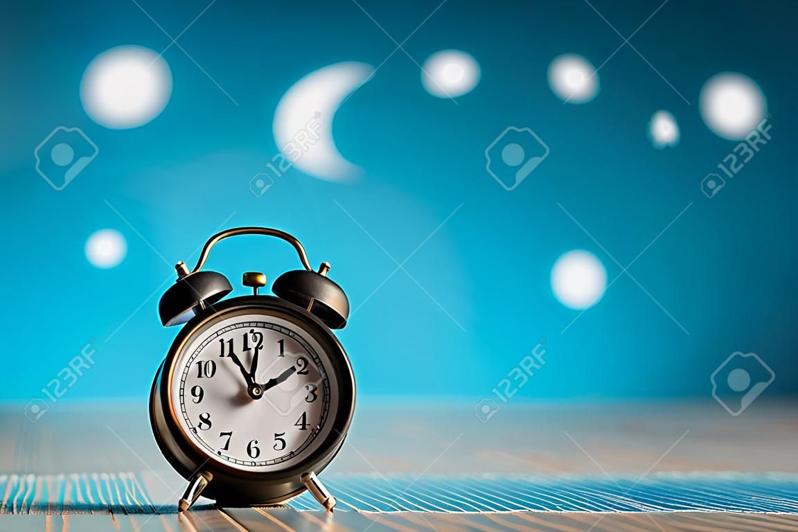 Alarm clock on table