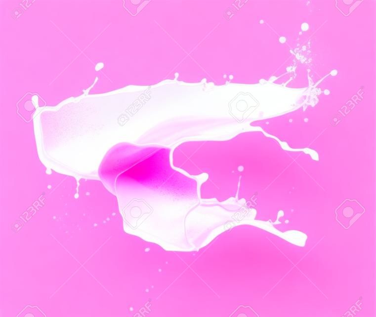 pink paint splash isolated on a white background.