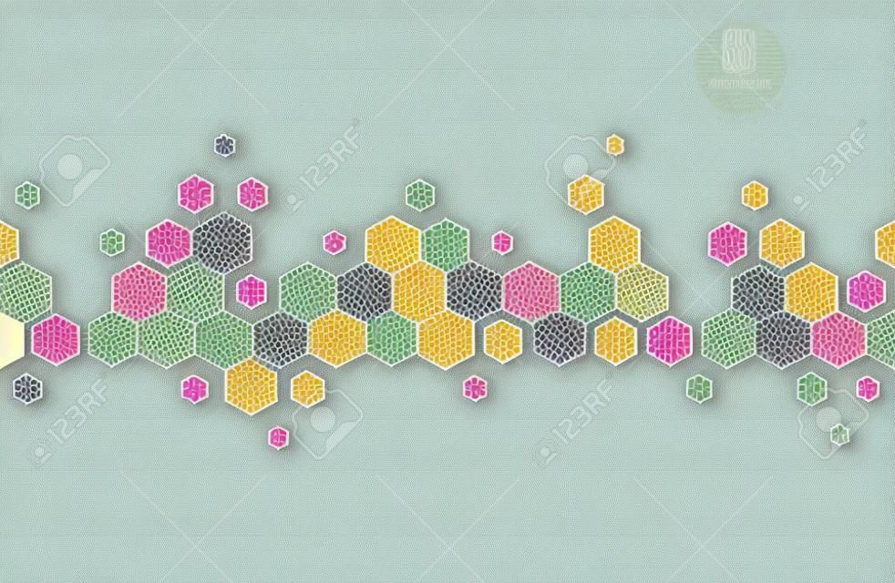 Бесшовные шаблон с шестиугольниками Градиент дизайн Векторные иллюстрации