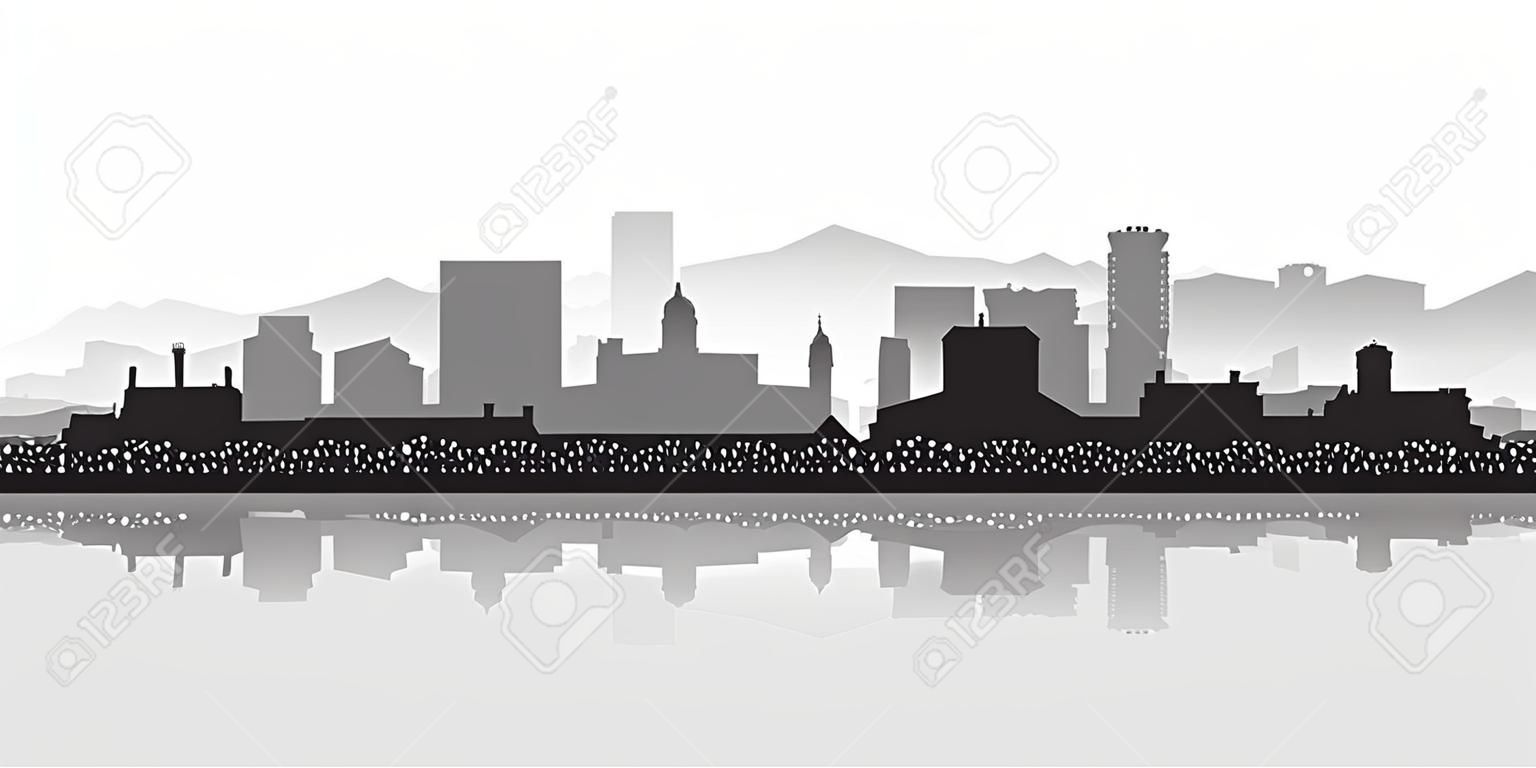 Pretoria city skyline silhouette illustration
