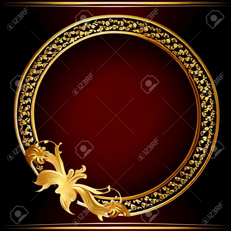 cornice illustrazione d'oro (it) su modello cerchio