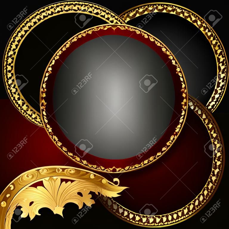 cornice illustrazione d'oro (it) su modello cerchio