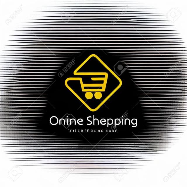 Vettore di logo dello shopping online