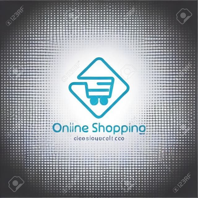 Vecteur de logo de magasinage en ligne