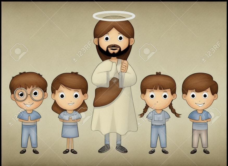 Cartoon-Zeichnung von Jesus Christus
