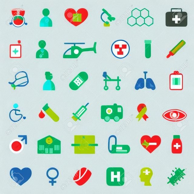 zestaw ikon medyczne