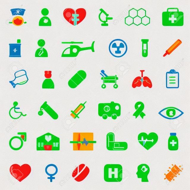 zestaw ikon medyczne