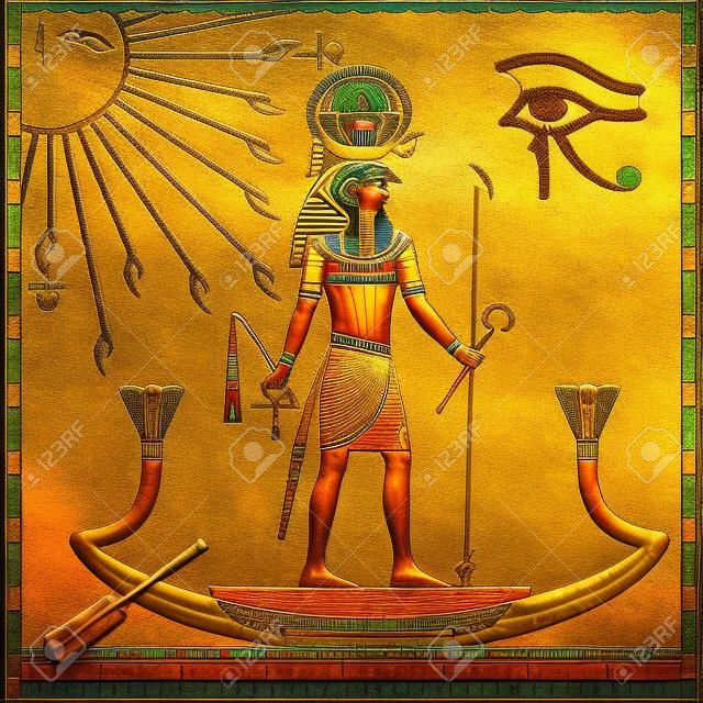 古埃及的神，古埃及的品牌和RA RA在太阳能树皮宗教