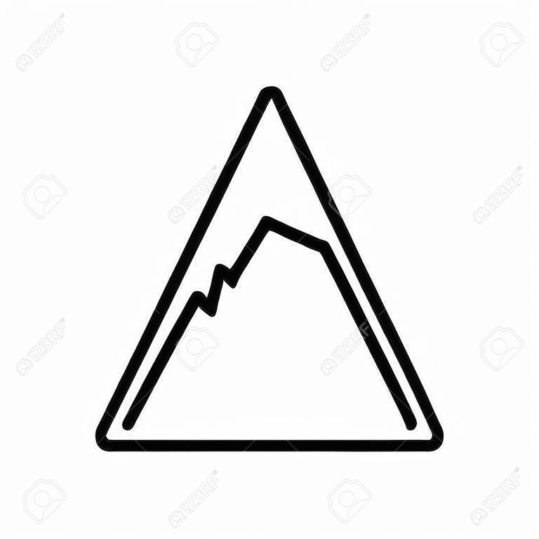 Design de modelo de vetor plano de ícone de montanha na moda
