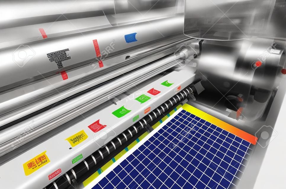 Großformat-Tintenstrahldrucker Druckfarbe Managament Ziel auf Papierrolle