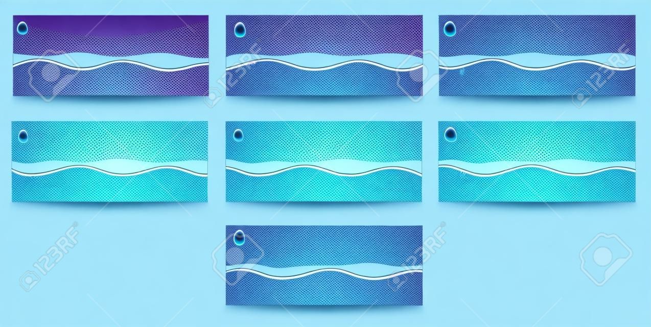 Animation water surface. Vector illustration
