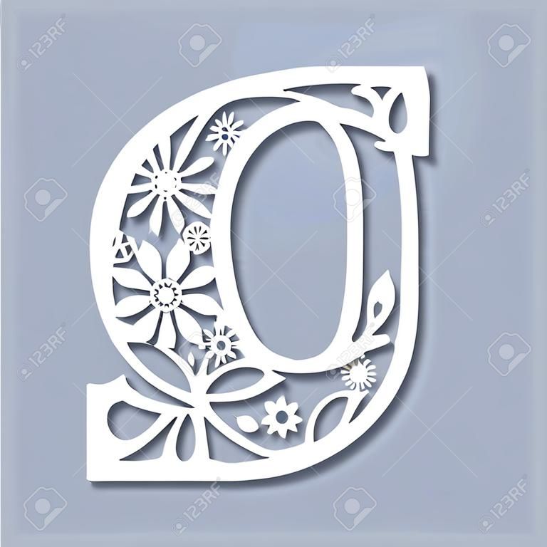 Laser cutting pattern. Letter S. Decorative letters of the alphabet. The initial letters of the monogram. For registration of cards, decorative elements of an interior and td. For cutting paper, wood, metal. Vector
